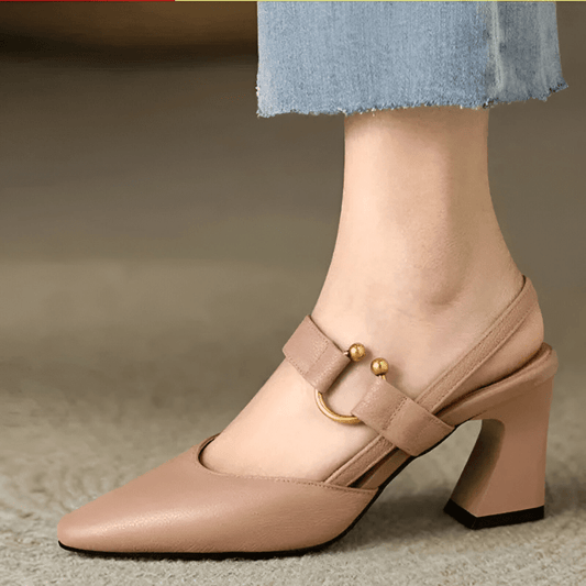 Chaussures Confortables à Talons Élargis pour Femmes