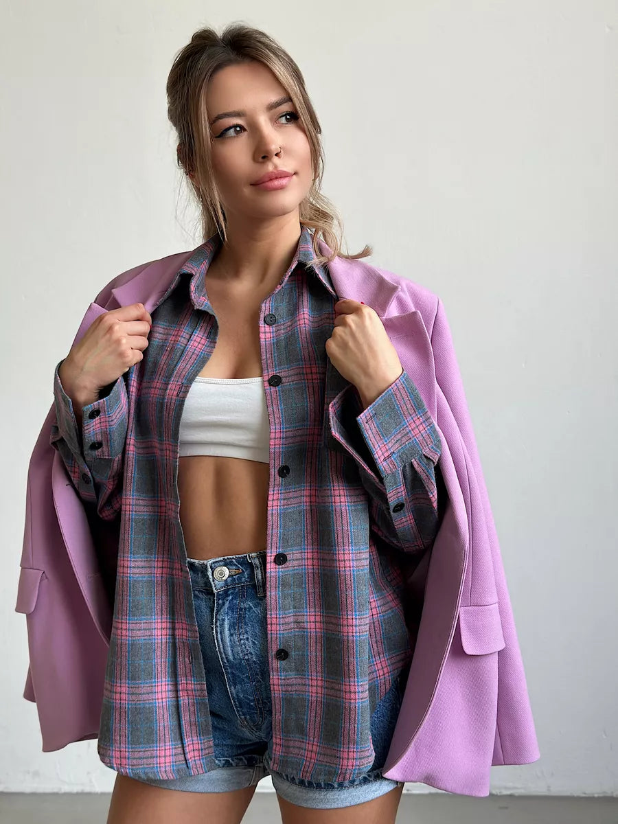 Chemise Femme En Flanelle Élégante