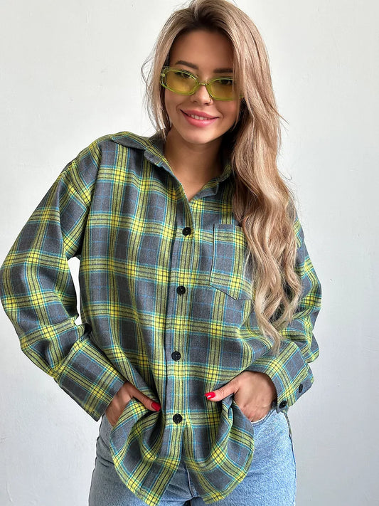 Chemise Femme En Flanelle Élégante