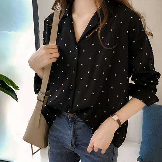 Chemisier Femme À Pois Élégant