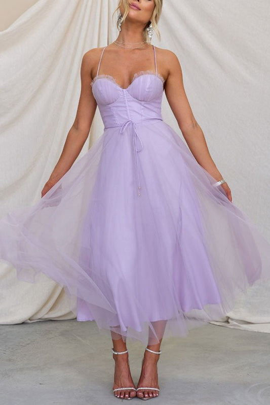 Chic Maxikleid à Bretelles pour Femmes