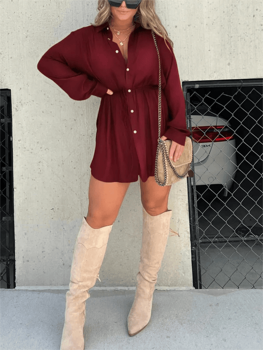 Chic Robe Combinaison Satinée Tendance pour Femmes