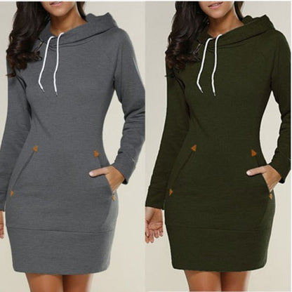 Chic Robe Hoodie Décontractée pour Femmes