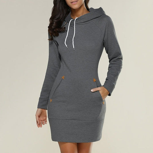 Chic Robe Hoodie Décontractée pour Femmes