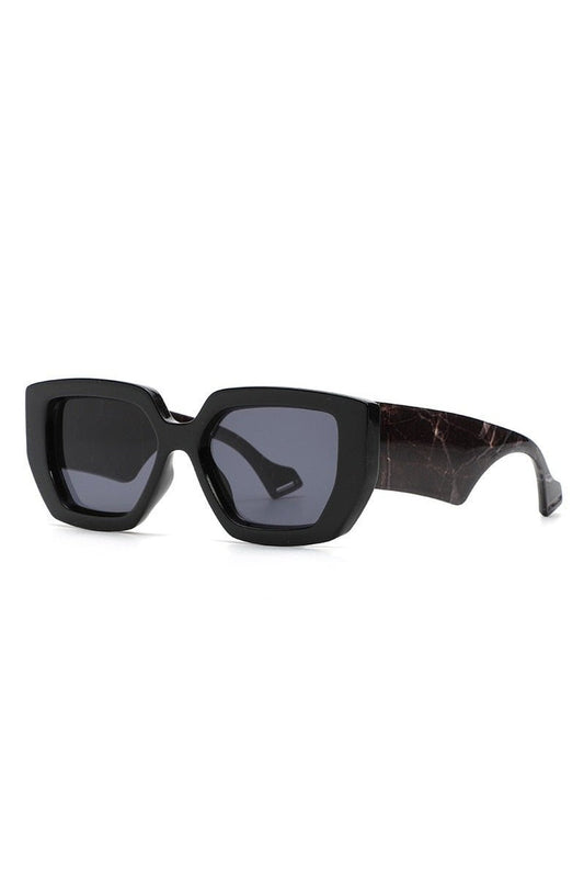 Lunettes de soleil carrées de luxe colorées