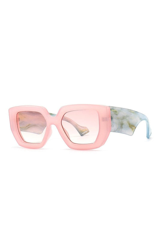 Lunettes de soleil carrées de luxe colorées