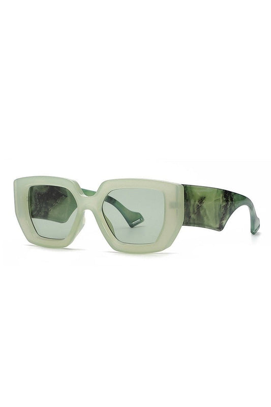 Lunettes de soleil carrées de luxe colorées