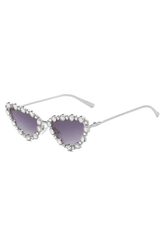 Lunettes de soleil œil de chat en cristal