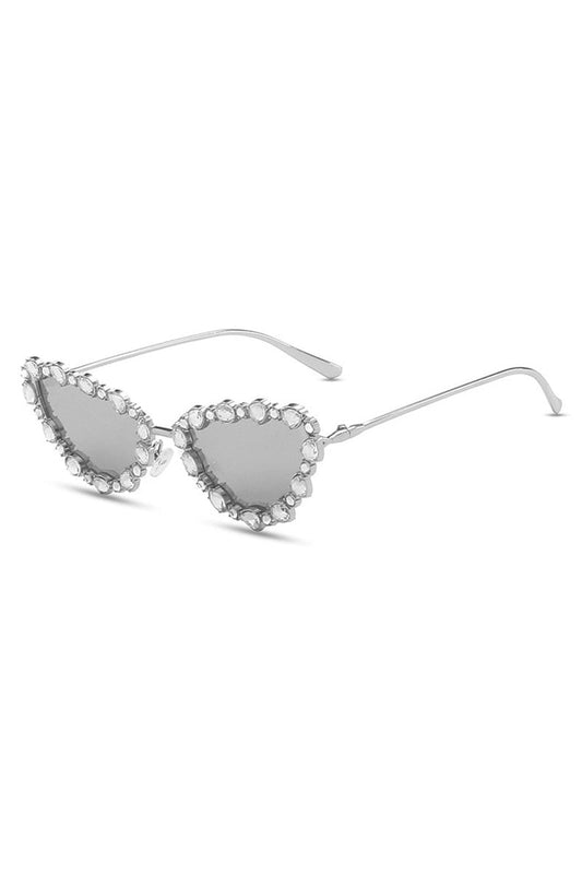 Lunettes de soleil œil de chat en cristal