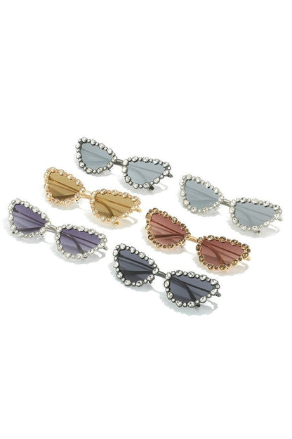 Lunettes de soleil œil de chat en cristal