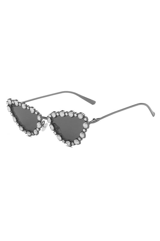 Lunettes de soleil œil de chat en cristal