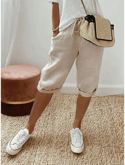 Variant image for Short en Jean Femme Confortable à Taille Réglable - Idéal pour l'Été, Look Décontracté et Élégant-1