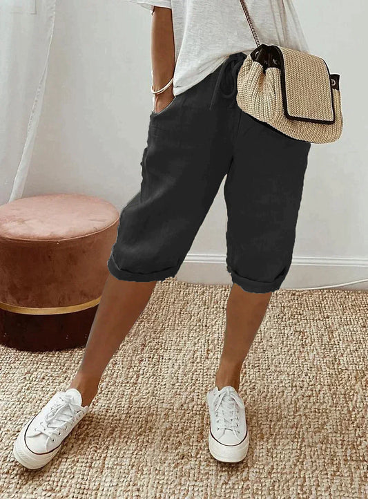 Variant image for Short en Jean Femme Confortable à Taille Réglable - Idéal pour l'Été, Look Décontracté et Élégant-8
