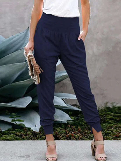 Dames joggerbroek - taille haute - ceinture élastique - respirante et confortable