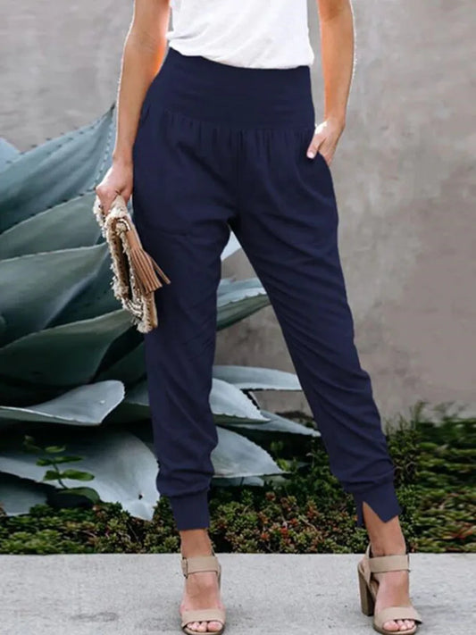 Dames joggerbroek - taille haute - ceinture élastique - respirante et confortable