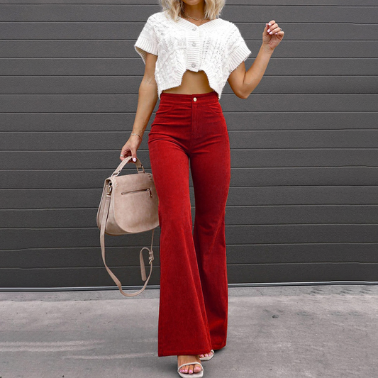 Clémence - Pantalon Évasé Style Vogue