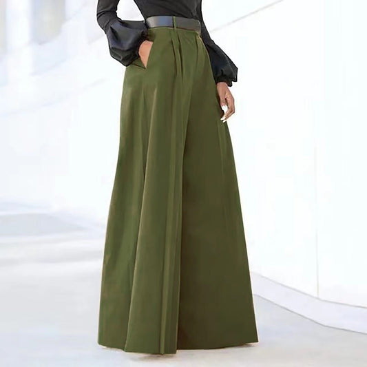 Amélie - Pantalon Plissé Élégant À Jambe Large Pour Femmes