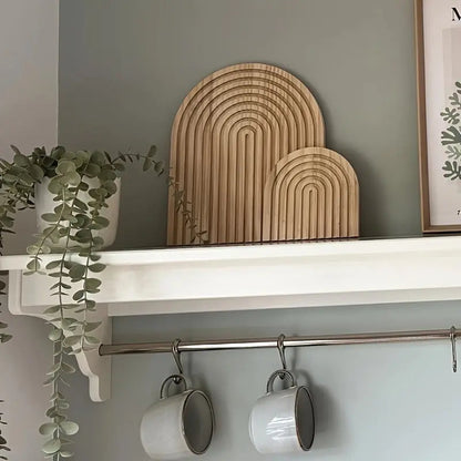 Skogen Boho Décoration Murale en Bois en Arc – Design Géométrique pour des Accents Naturels dans Chaque Pièce