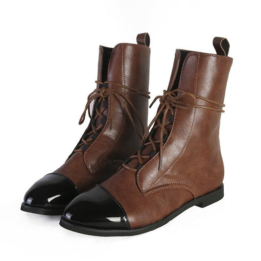 Variant image for Bottes Hiver Femme Élégantes en Cuir Noir de Haute Qualité-10