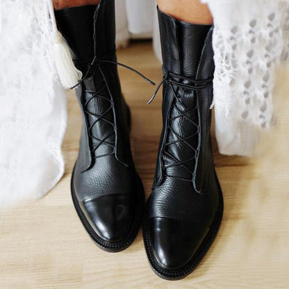Variant image for Bottes Hiver Femme Élégantes en Cuir Noir de Haute Qualité-9