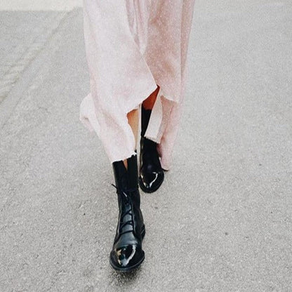 Bottes Hiver Femme Élégantes en Cuir Noir de Haute Qualité