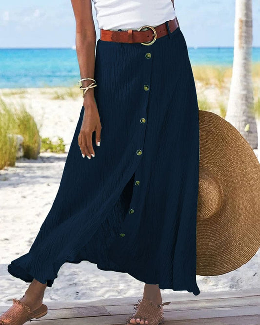 Variant image for Jupe Longue Femme Élégante en Coton et Polyester - Silhouette A, Confort Optimal, Idéale pour Toutes Occasions-1