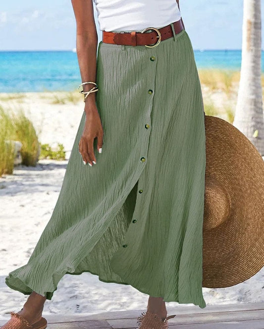 Variant image for Jupe Longue Femme Élégante en Coton et Polyester - Silhouette A, Confort Optimal, Idéale pour Toutes Occasions-6