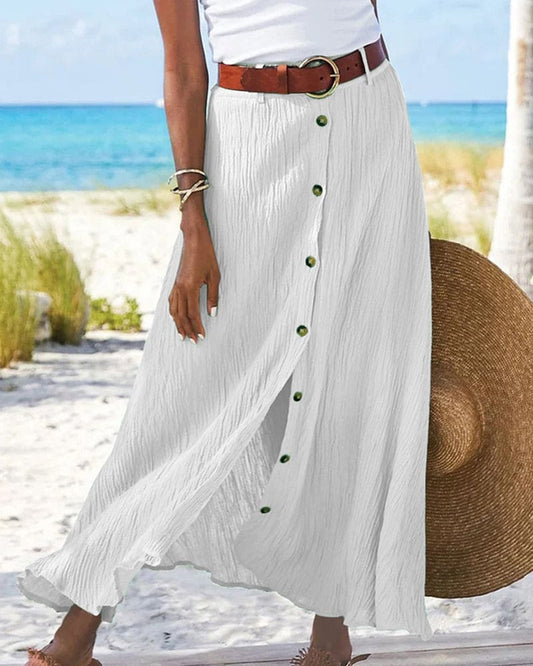 Variant image for Jupe Longue Femme Élégante en Coton et Polyester - Silhouette A, Confort Optimal, Idéale pour Toutes Occasions-11