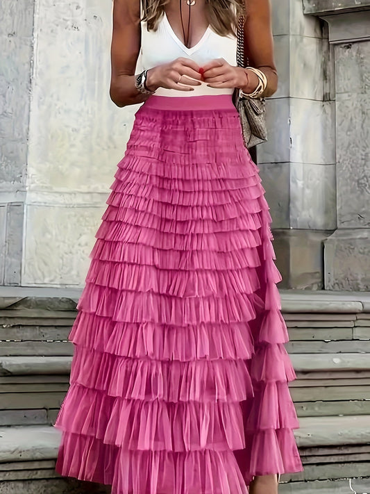 Variant image for Jupe Longue Femme Élégante en Polyester Léger - Coupe Fluide et Confort Optimal-5