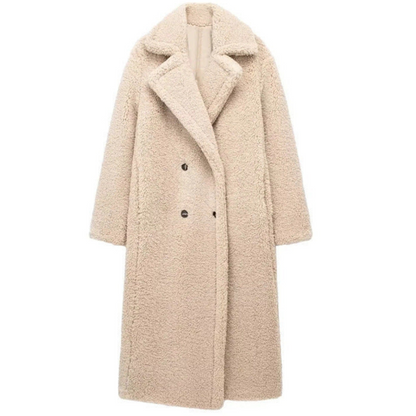 Vente élégante de la dame du manteau d'hiver