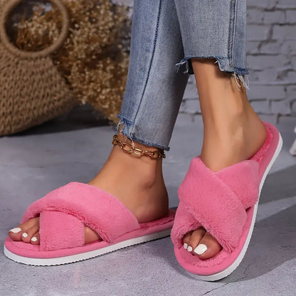 Pantoufles Fluffy Glam Velvoria™