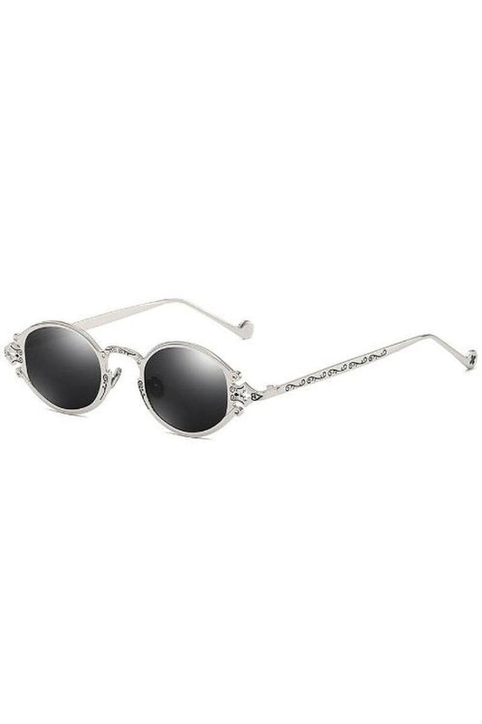 Lunettes de soleil ovales couleur or