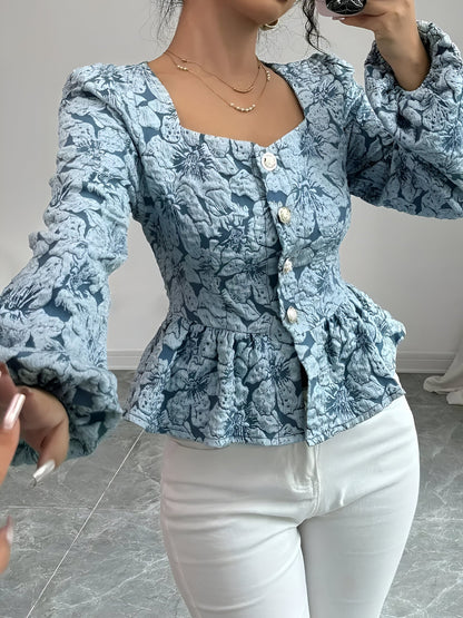 Haut Femme Élégant à Volants