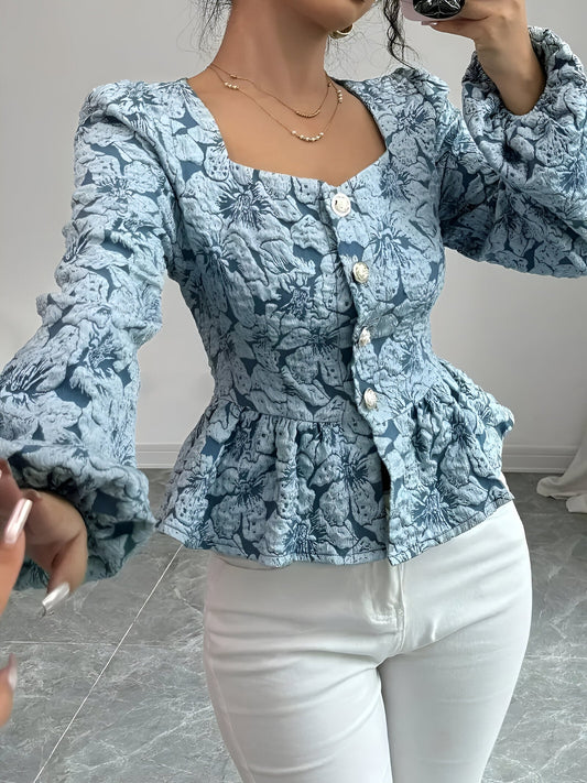 Haut Femme Élégant à Volants