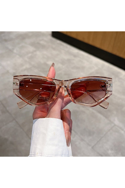 Lunettes de soleil œil de chat à dégradé irrégulier