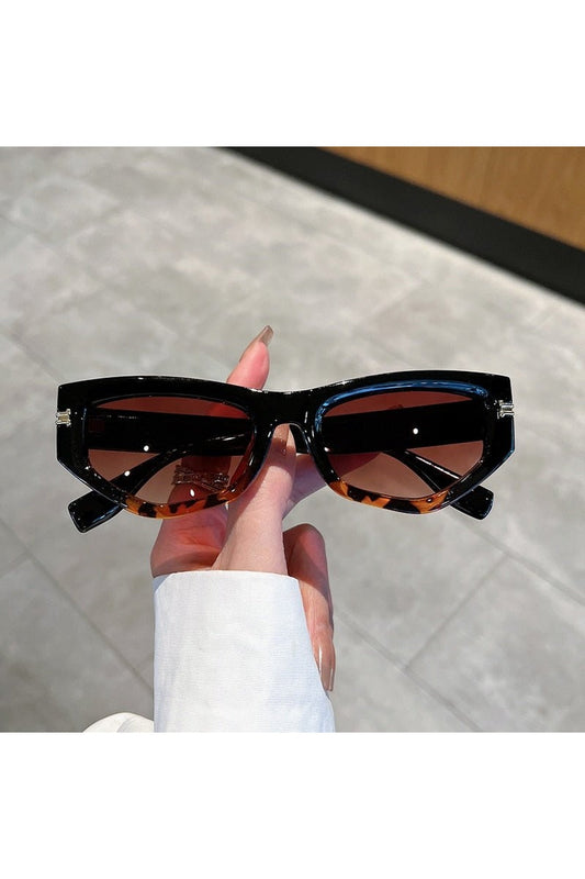 Lunettes de soleil œil de chat à dégradé irrégulier