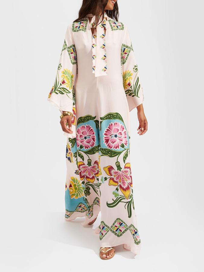 Eileen - Robe maxi à manches longues florales