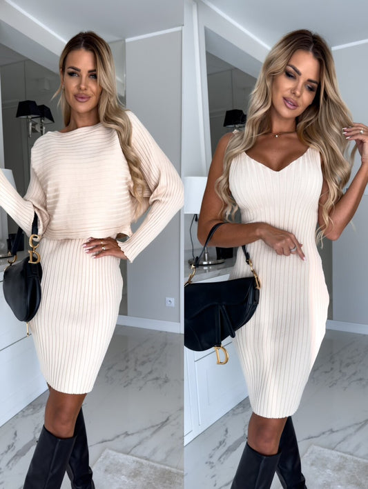 Sophie - Robe Sans Manches Avec Pull Assorti