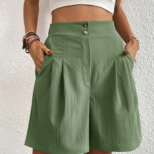 Variant image for Shorts Femme Taille Haute Élégant en Tissu Léger - Short Sport Femme Confortable-29