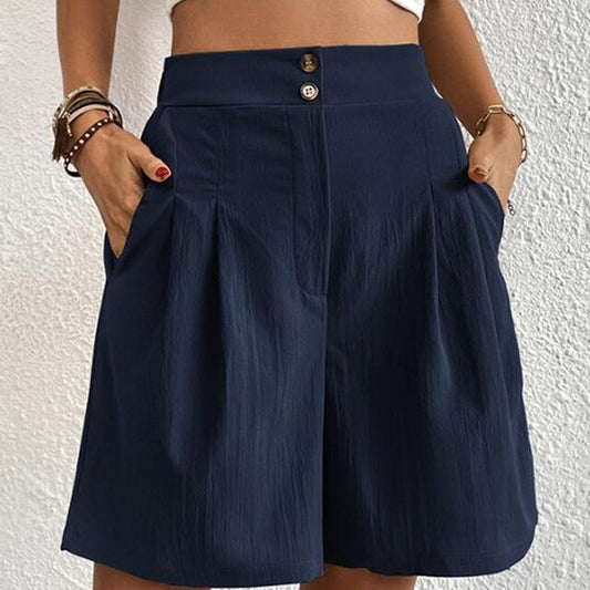 Variant image for Shorts Femme Taille Haute Élégant en Tissu Léger - Short Sport Femme Confortable-5