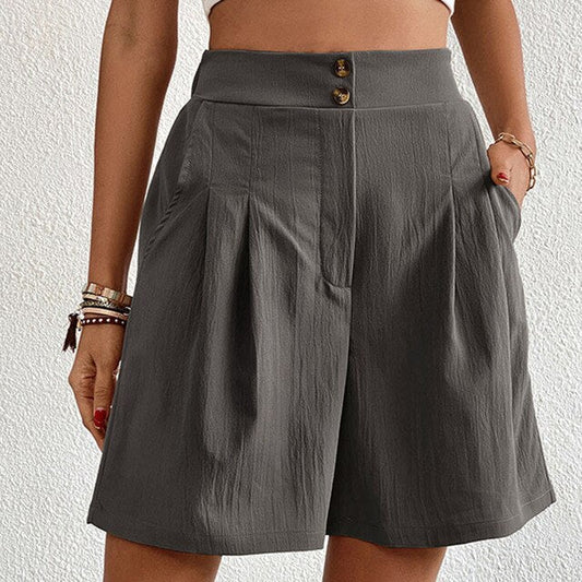 Variant image for Shorts Femme Taille Haute Élégant en Tissu Léger - Short Sport Femme Confortable-25