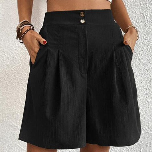 Variant image for Shorts Femme Taille Haute Élégant en Tissu Léger - Short Sport Femme Confortable-9