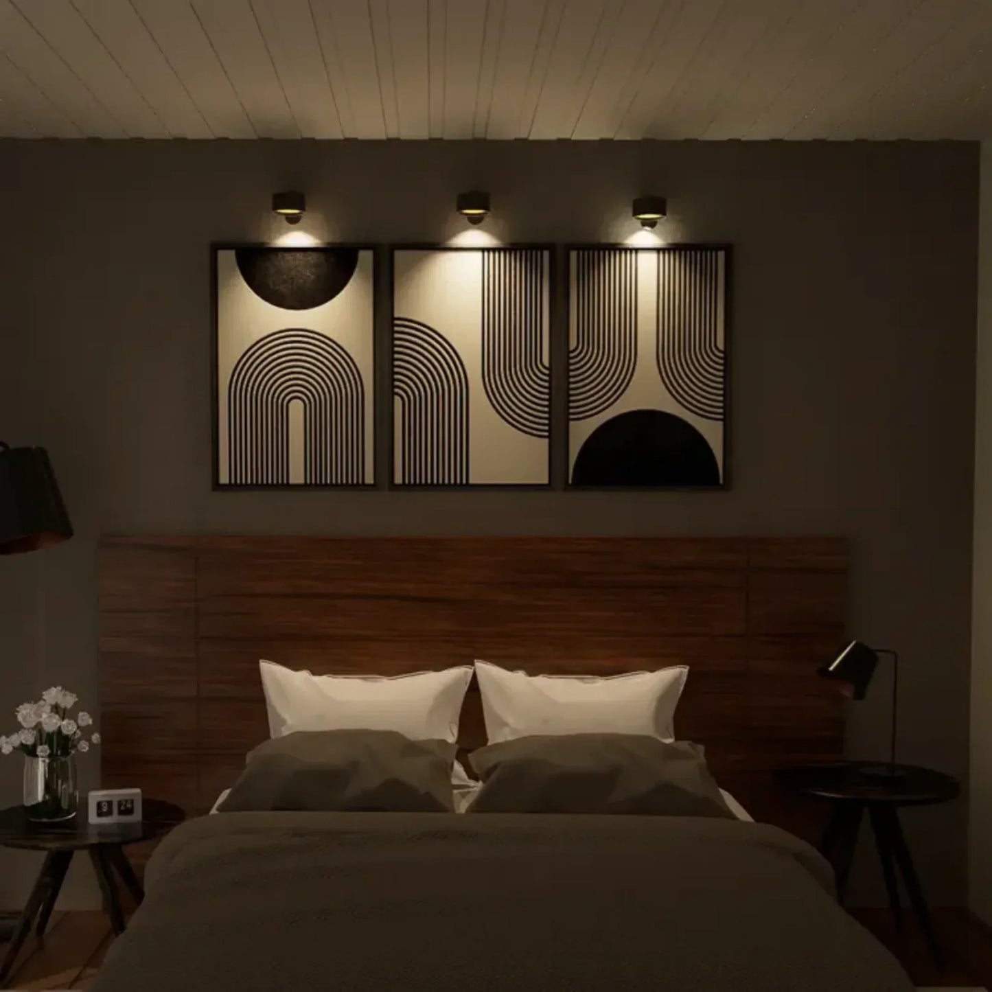 Applique murale sans fil rotative – solution d'éclairage rechargeable et dimmable