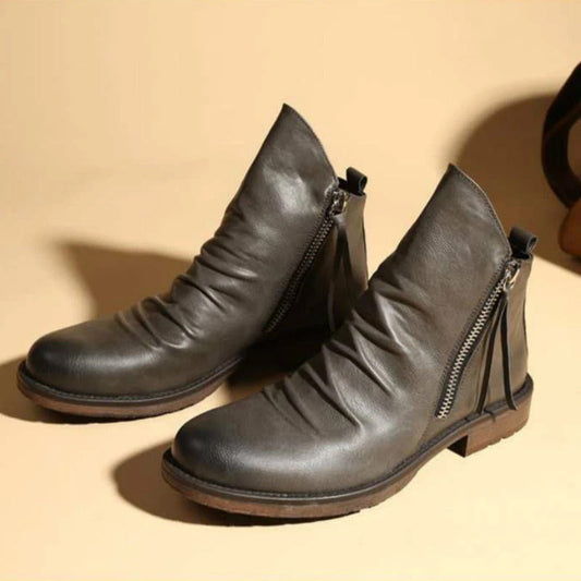 Variant image for Bottes Noires Femme Modernes en Onyx - Bottes Hiver Femme avec Fermeture Éclair et Semelle Anti-Dérapante-12