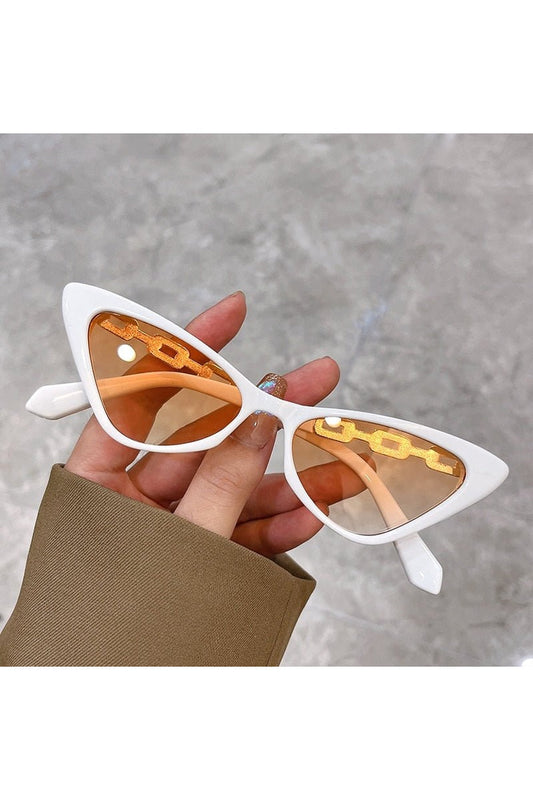 Lunettes de soleil œil de chat multicolores