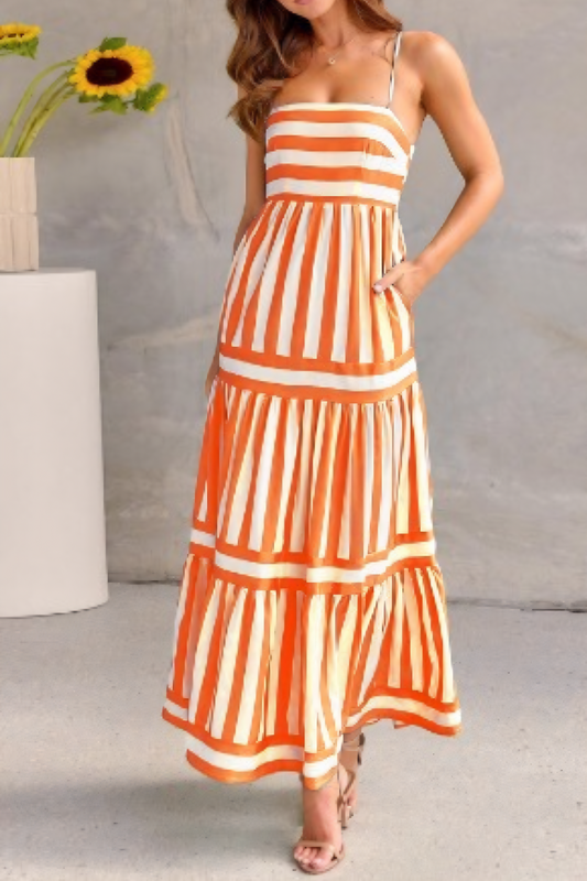 Variant image for Robe d'Été Femme | Robe d'Été Longue Sangles | Marie-13
