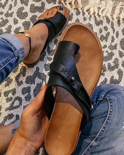 Sandales Femme Orthopédiques Confortables Élégantes en Cuir Synthétique, Taille 36 à 41