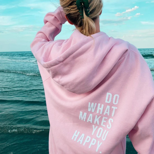 Sweat à capuche surdimensionné pour les dames avec un slogan de motivation - ajustement détendu et lâche