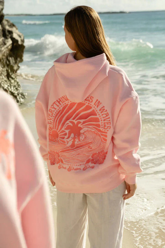 Sweat à capuche surdimensionné pour les femmes - Cut détendue avec design inspiré de la plage
