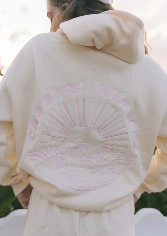 Sweat à capuche surdimensionné pour les femmes - Cut détendue avec design inspiré de la plage